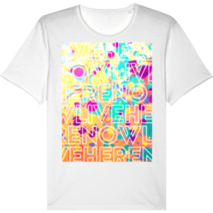 T-Shirt aus Bio-Baumwolle - Imaginer Live Here And Now Color Splash